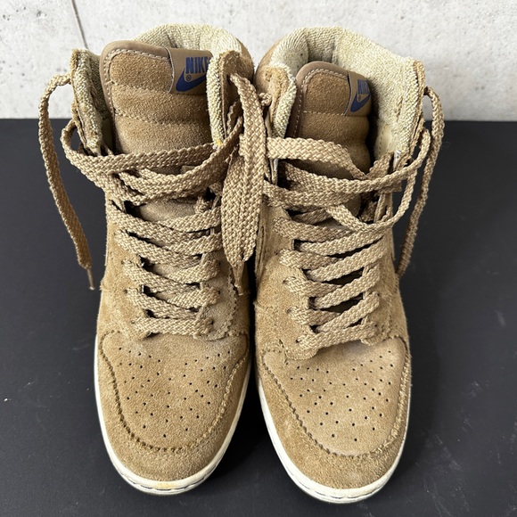 Tobacco genuine suede Nike Dunk Sky High - Picture 5 of 5